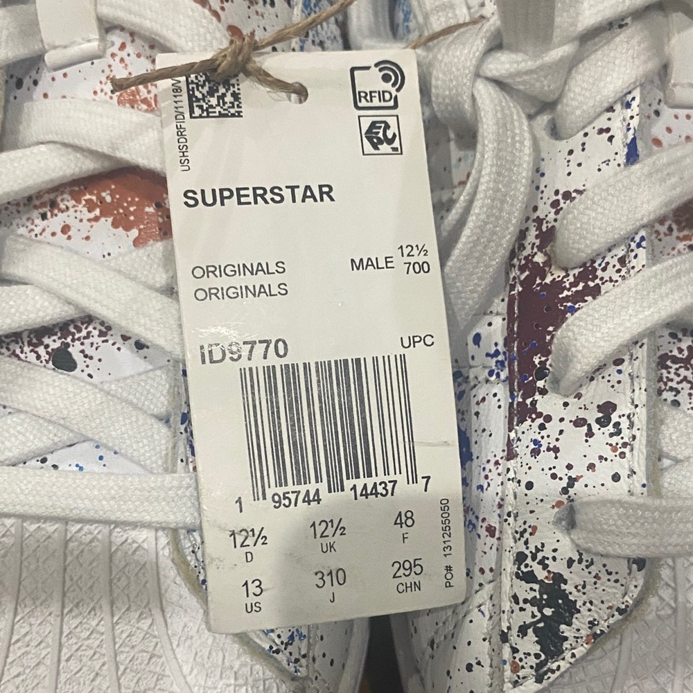 Adidas Superstar White with Colorful Splatter - Picture 2 of 6